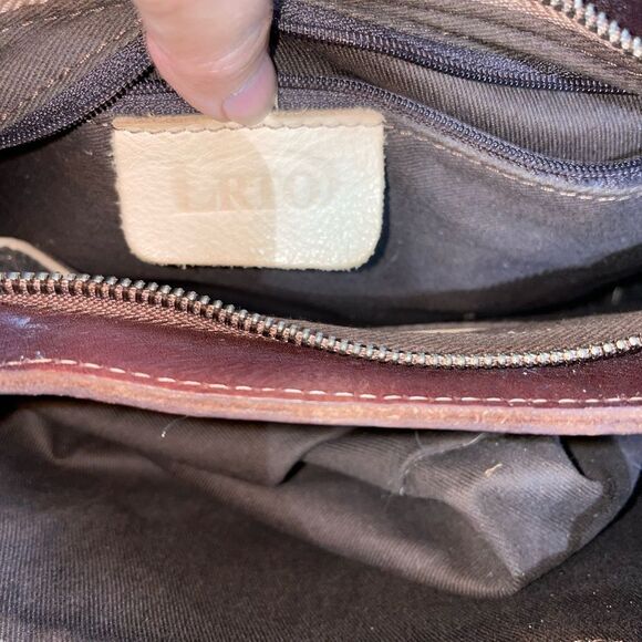 Genuine Leather Purse Handbag Vintage Embossed Tote Crossbody Shoulder Satchel - Picture 6 of 13